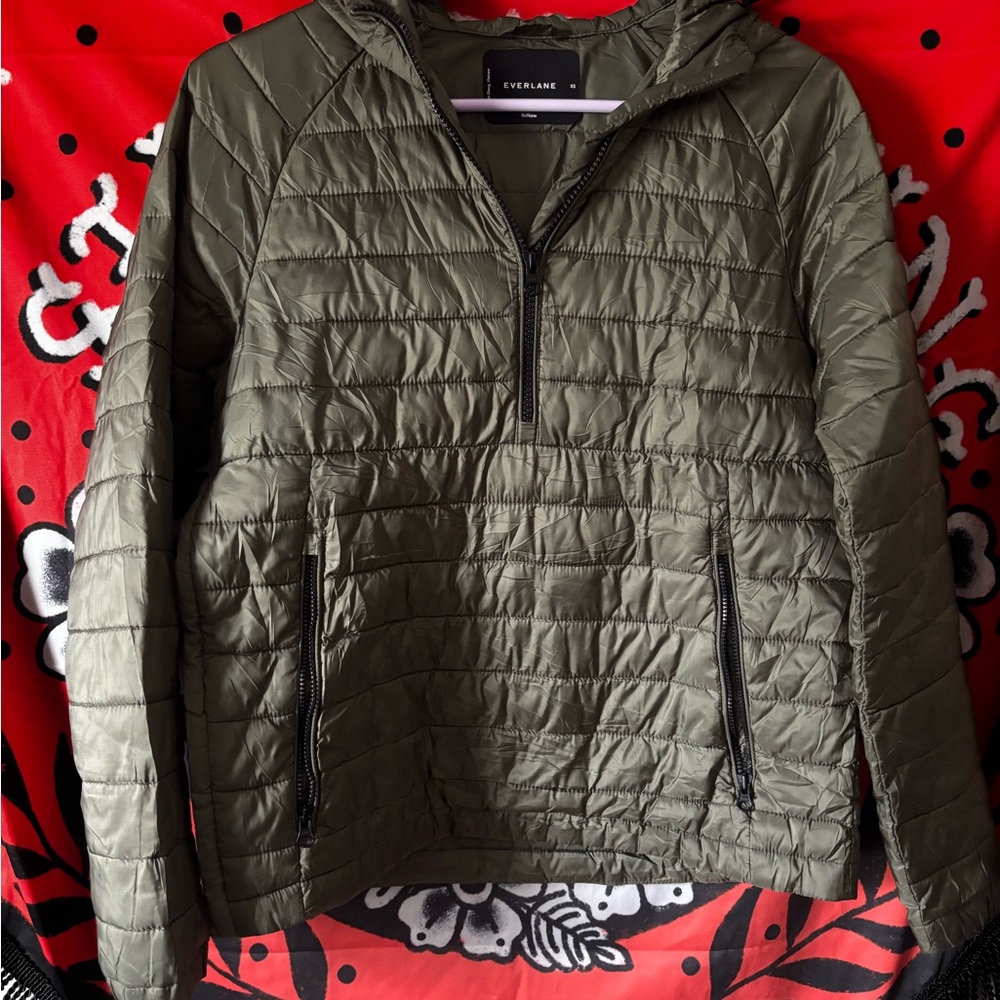 Everlane Sage Green Puffer Jacket